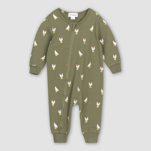 Miles The Label Baby Playsuit Chickens