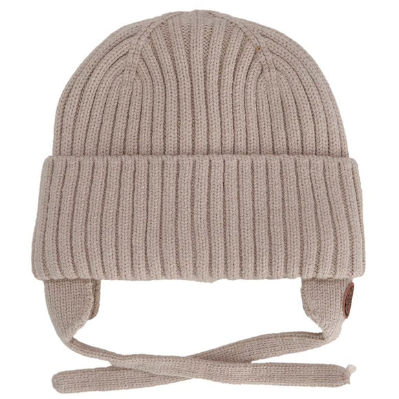 Calikids W2402 Ribbed Knit Hat Beige