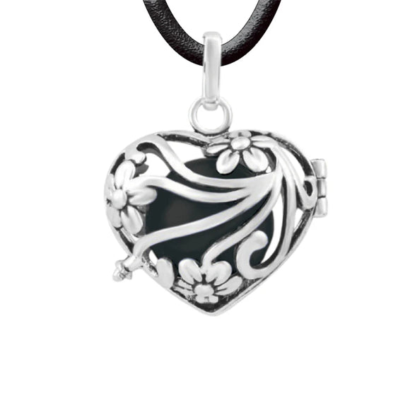 Angel Maternity Necklace Heart & Soul Black