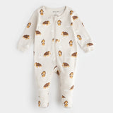 Petit Lem Sleeper Wooly Mammoth Print on Cream