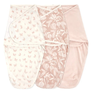 aden & anais Easy Swaddle Wraps Minky 3pk Garden