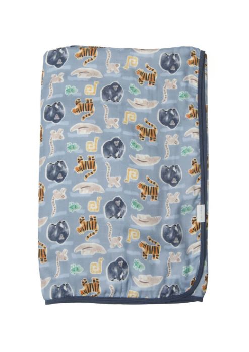 Loulou Lollipop Muslin Quilt Blanket - Jungle Friends