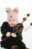 Calikids W2400 Knit 2 PomPom Hat Rose