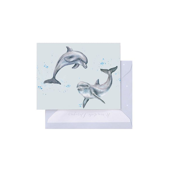 Gift Enclosure Card - Flippin Around Dolphin