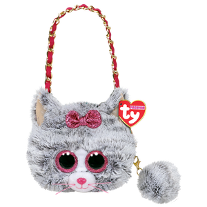 Ty KIKI the Grey Striped Cat Mini Purse