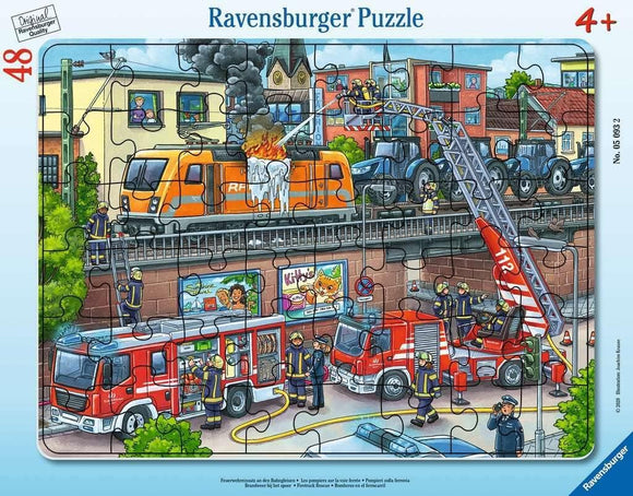 Ravensburger 48pc Tray Puzzle 05093 Firetruck Rescue