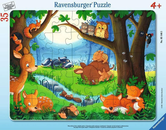 Ravensburger 35pc Tray Puzzle 05146 Sleepytime Animals