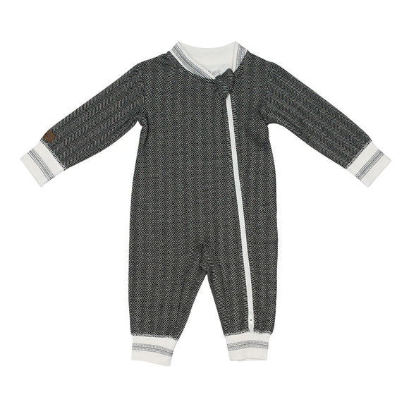 Juddlies Organic Cottage Playsuit - Bear Black