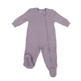 Juddlies Quilted Collection - Footed Sleeper - Mauve