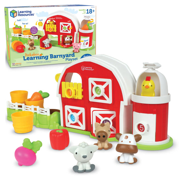 Learning Resources 7745 Peekaboo Learning Barn Playset