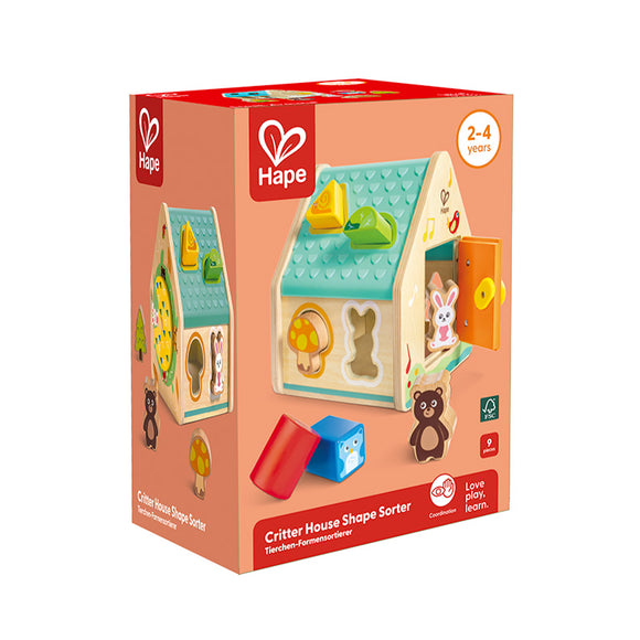 Hape E0515 Critter House Shape Sorter