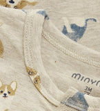 MinyMo Bodysuit LS Dog Print