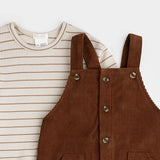 Petit Lem Corduroy Overall Set Mustang