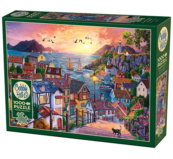 Cobble Hill 1000pc Puzzle 40284 Coastal Town st Sunset