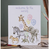 Baby Card Welcome to the World - Wild Animal