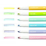 Ooly Noted! 2-in-1 Micro Fine Tip Pen and Highlighters - Set of 6