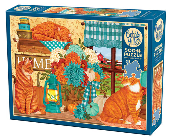 Cobble Hill 500pc Puzzle 45075 Pumpkin Patch Cats