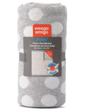 WeegoAmigo Hola! Knit Blanket Super Spot Grey/White