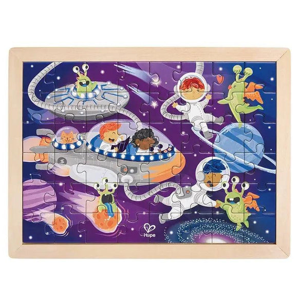 Hape E1644 Space Friends Wooden Puzzle