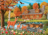 Cobble Hill 350pc Puzzle 47036 Cottage Pond