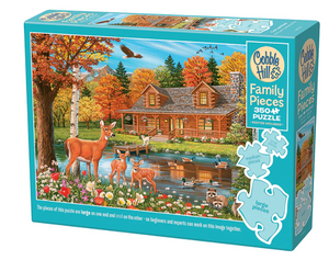 Cobble Hill 350pc Family Puzzle 47036 Cottage Pond