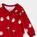 Petit Lem Sleeper Hot Cocoa Print on Scarlet