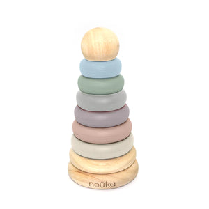 Nouka Wood and Silicone Stacker Light Storm