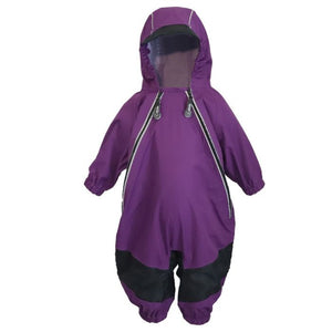 Calikids Fleece-lined 1pc Splash Suit Grape