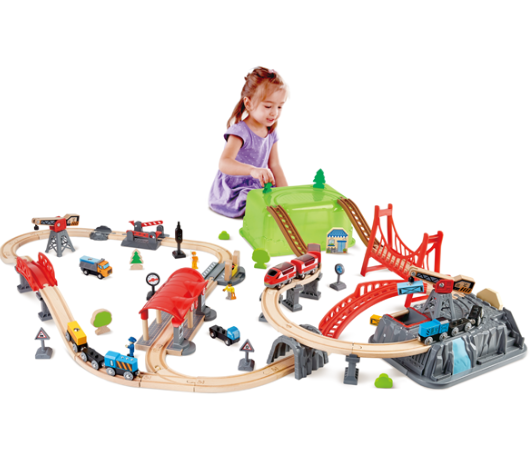 Hape E3764 Railway Bucket Builder Set