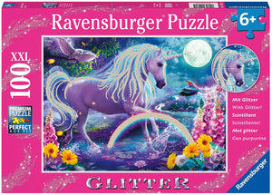 Ravensburger 00pc Puzzle 12980 Glitter Unicorn