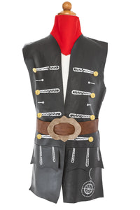 Great Pretenders 66593/66595/66597 Skully Pirate Vest, Belt & Scarf